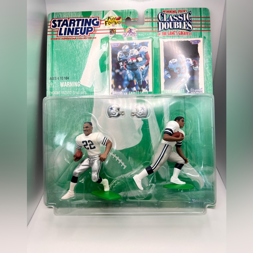 Starting Lineup Emmitt Smith / Tony Dorsett Classic Doubles Figures (1997) NEW